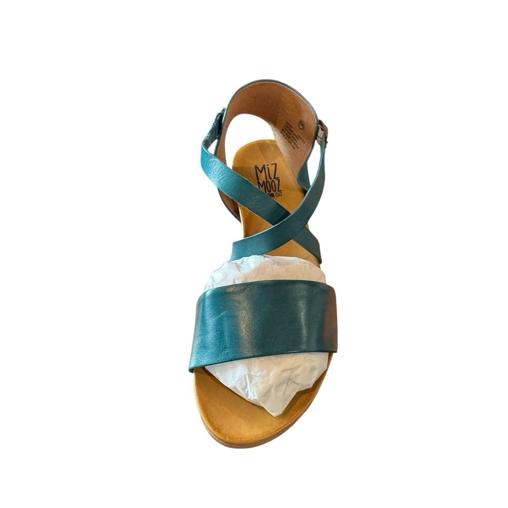 Miz Mooz Marine (Teal) Leather Sandal